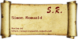 Simon Romuald névjegykártya