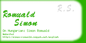 romuald simon business card